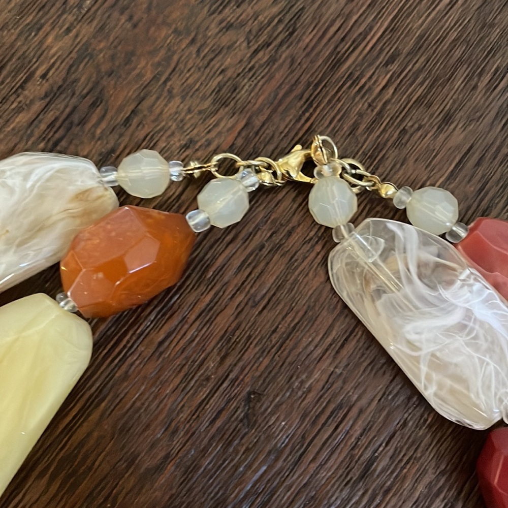 Anthroplogie Double Strand Statement Necklace . N… - image 4